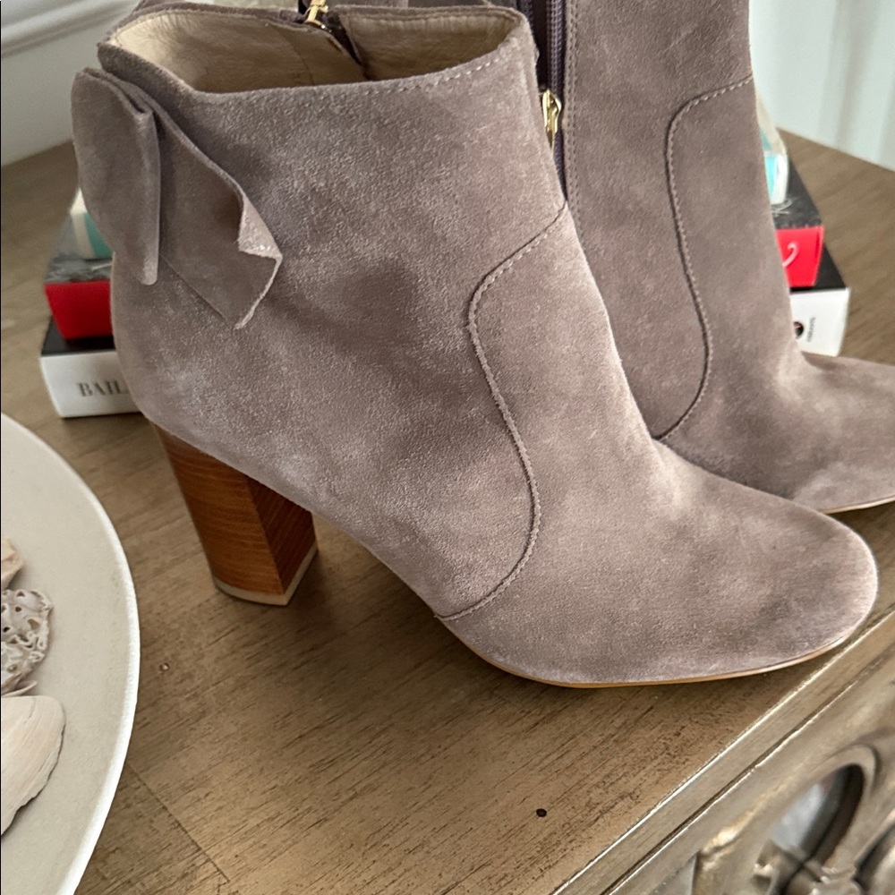 Kate Spade Suede Ankle Boots - Light Brown